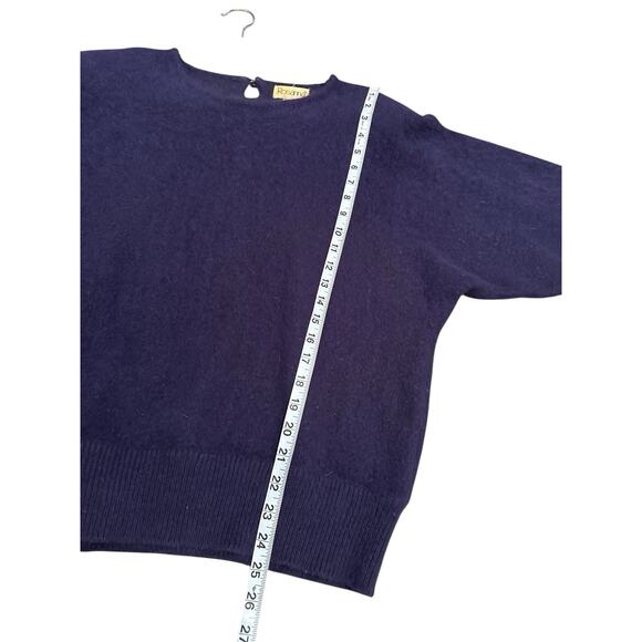 Rosanna sweater angora (rabbit hair) blend Size M Purple Color fuzzy texture.Y2K - Picture 7 of 8